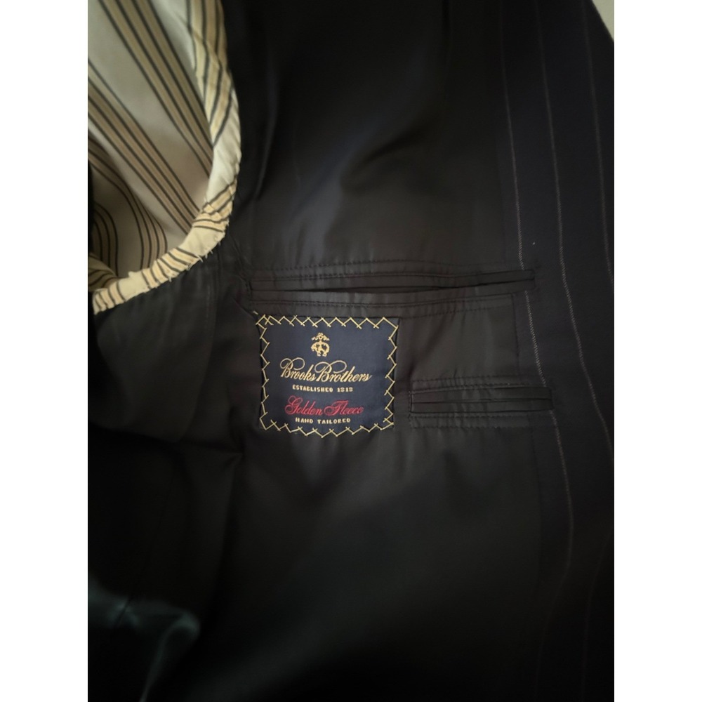 Brooks Brothers Golden Fleece 100% Wool Pinstripe Suit Hand Tailored USA - Picture 14 of 16